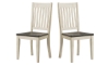 Picture of Huron Chalk-Cocoa Bean Slat Back Side Chair