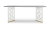 Picture of Rachael Ray Chelsea White Glass Top Dining Table