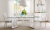 Picture of Rachael Ray Chelsea White Glass Top Dining Table