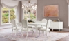 Picture of Inversion White 100" Lattice Leg Dining Table