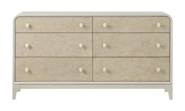 Picture of Skyline Gray Burlap 6-Drawer Dresser