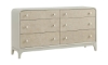 Picture of Skyline Gray Burlap 6-Drawer Dresser