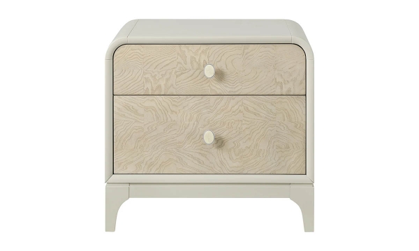 Picture of Skyline Gray Burlap 2-Drawer Nightstand