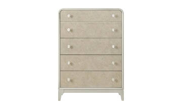 Picture of Skyline Gray Burlap 5-Drawer Chest