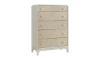 Picture of Skyline Gray Burlap 5-Drawer Chest