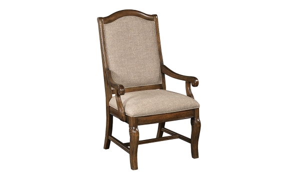 Picture of Portolone Truffle Upholstered Arm Chair