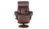 Picture of William Brown Leather Pedestal Recliner and Ottoman