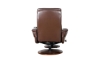 Picture of William Brown Leather Pedestal Recliner and Ottoman