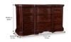 Picture of Valencia Dark Oak 9-Drawer Dresser