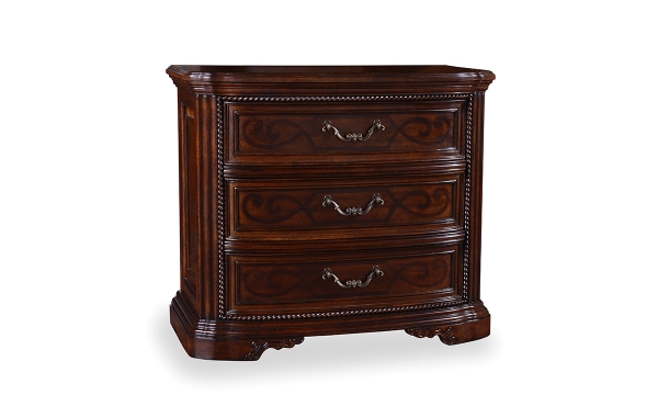 Picture of Valencia Dark Oak 3-Drawer Nightstand