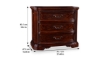 Picture of Valencia Dark Oak 3-Drawer Nightstand