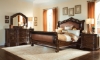 Picture of Valencia Dark Oak King Upholstered Sleigh Bed