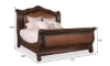 Picture of Valencia Dark Oak King Upholstered Sleigh Bed