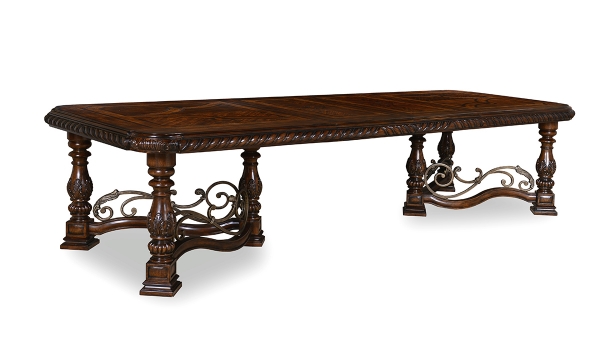 Picture of Valencia Dark Oak Trestle Dining Table