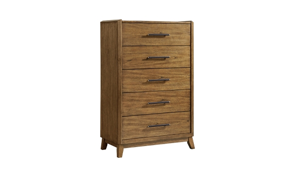 Picture of Nelson Rustic Oak 5-Drawer Chest