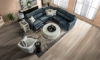 Picture of Maddalena Navy Leather Triple Power 5-Piece Sectional