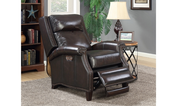 Picture of Barrett Coffee Leather Dual Power Recliner