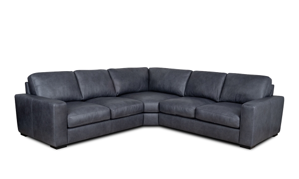Picture of Matera Shale Leather 3-Piece Sectional