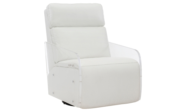 Picture of Parc White Leather Power Recliner