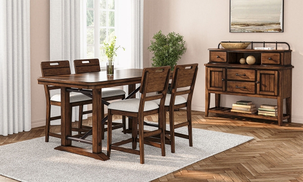Picture of Danville Brown 5-piece Counter Height Dining set