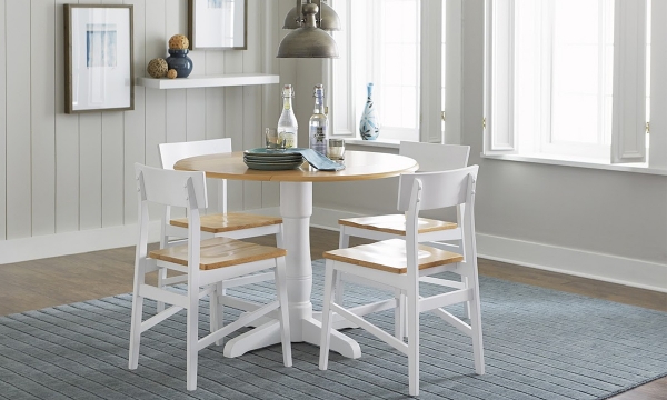 Picture of Christy Oak and White 5-Piece Dining Set