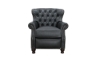Picture of Presidential Gray Leather Push Thru Recliner