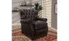 Picture of Presidential Fudge Leather Push Thru Recliner