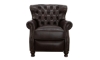 Picture of Presidential Fudge Leather Push Thru Recliner