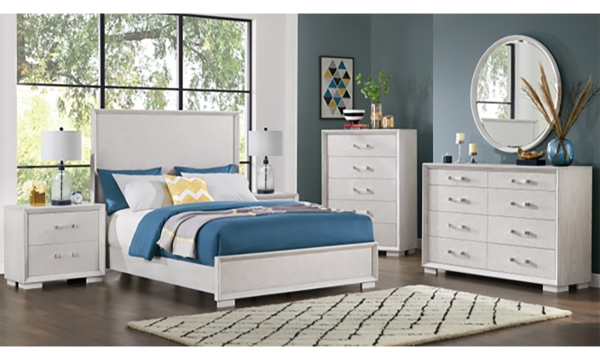 Picture of Nirvana White 4-Piece Queen Panel Bedroom Set