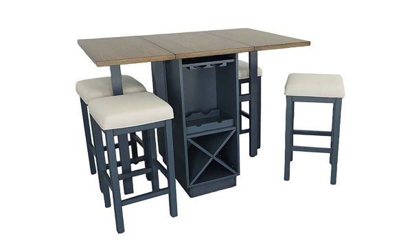 Picture of Irish Pub Denim 5-Piece Counter Height Dining Set