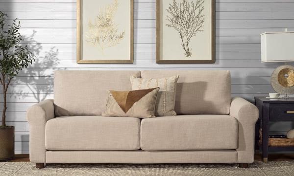 Picture of Owen Linen Roll Arm Sofa