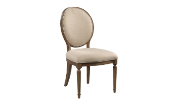 Picture of Cecil Cinnamon Upholstered Oval Side Chair