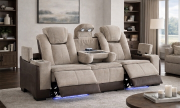 Picture of Lex Two-tone Dual Power Transformer Sofa