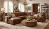 Picture of Medici Chestnut 4-Piece Left Chaise Sectional