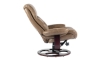 Picture of Dawson Brown Leather Recliner and Ottoman