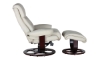 Picture of Dawson Ivory Leather Recliner and Ottoman