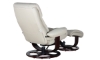 Picture of Dawson Ivory Leather Recliner and Ottoman