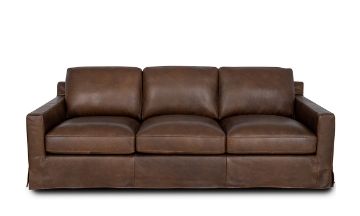 Picture of Slipcovered Maple Leather Sofa