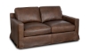 Picture of Slipcovered Maple Leather Loveseat