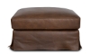 Picture of Slipcovered Maple Leather Rectangle Ottoman