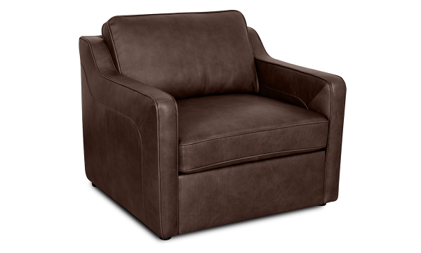 Picture of Bari Chocolate Leather Swivel Chair