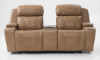 Picture of Jet Set Taupe Leather Power Loveseat