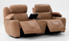 Picture of Jet Set Taupe Leather Power Loveseat