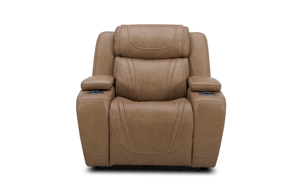 Picture of Jet Set Taupe Leather Power Recliner