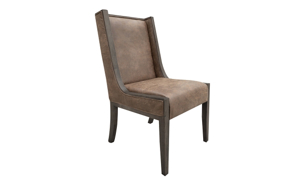 Picture of Mezcal Dark Sky Upholstered Seat Wooden Chair