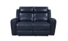 Picture of Jonathan Blue Leather Power Loveseat