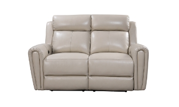 Picture of Jonathan Cream Leather Power Loveseat