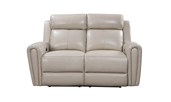 Picture of Jonathan Cream Leather Power Loveseat