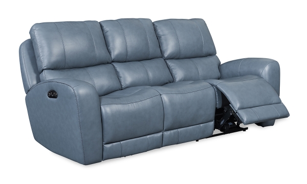 Picture of Bel Air Blue Leather Dual Power Sofa