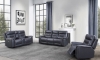 Picture of Bullard Gray Leather Dual Power Sofa